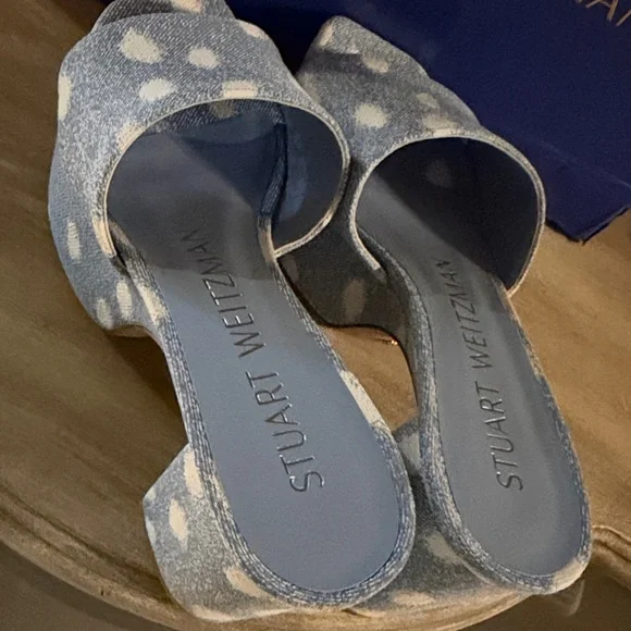 Stuart Weitzman  Wedge heels  Sorehigh Plat in Ocelot Denim. NEW with Box / tags - Picture 5 of 7